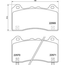 Brake Pad Set BREMBO P24202 OE Ref 2003984