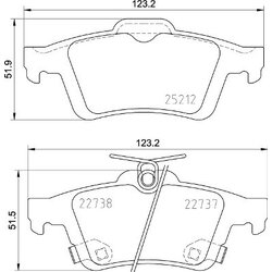 Brake Pad Set BREMBO P24216 OE Ref 2019129