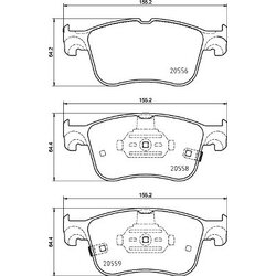 Brake Pad Set BREMBO P24218 OE Ref 2210416