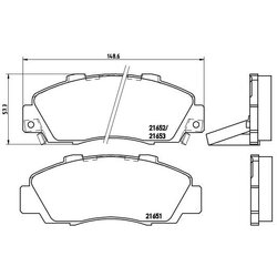 Brake Pad Set BREMBO P28026 OE Ref 06450S0KJ11
