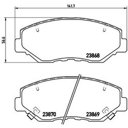 Brake Pad Set BREMBO P28035 OE Ref 06450S9AA01