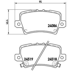 Brake Pad Set BREMBO P28038 OE Ref 43022SMGE01