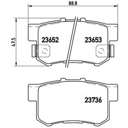 Brake Pad Set BREMBO P28039 OE Ref 06430S9AA00
