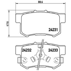 Brake Pad Set BREMBO P28051 OE Ref 06430S0NJ00