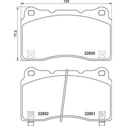 Brake Pad Set BREMBO P28099 OE Ref 45022TGHA01