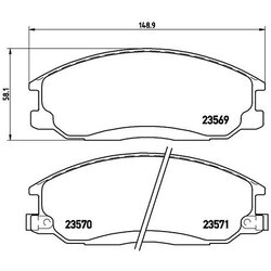 Brake Pad Set BREMBO P30013 OE Ref 4813008BA0