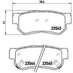 Brake Pad Set BREMBO P30014 OE Ref 583021CA00