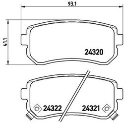 Brake Pad Set BREMBO P30025 OE Ref S583021GA00