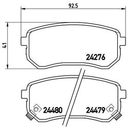 Brake Pad Set BREMBO P30033 OE Ref 5830207A00