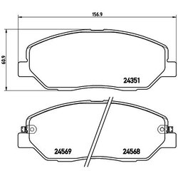 Brake Pad Set BREMBO P30036 OE Ref 4813036B00
