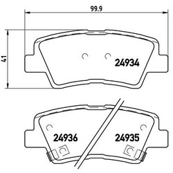 Brake Pad Set BREMBO P30047 OE Ref 583020AA00