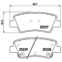 Brake Pad Set BREMBO P30067 OE Ref 48413370D0