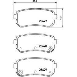 Brake Pad Set BREMBO P30068 OE Ref 583021YA00
