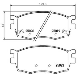 Brake Pad Set BREMBO P30069 OE Ref 581011JA10