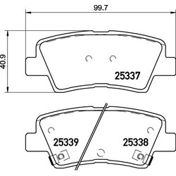 Brake Pad Set BREMBO P30094 OE Ref 48413351D0