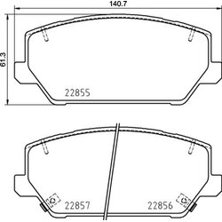 Brake Pad Set BREMBO P30102 OE Ref 58101I3A00