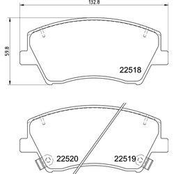 Brake Pad Set BREMBO P30107E OE Ref 58101G2A10