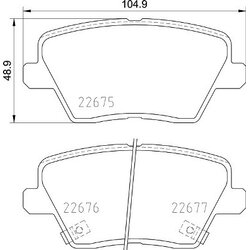 Brake Pad Set BREMBO P30109 OE Ref 58302G4A30