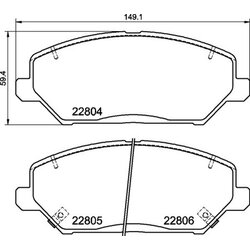 Brake Pad Set BREMBO P30110 OE Ref 58101G4A10