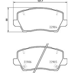 Brake Pad Set BREMBO P30114 OE Ref 58101G6A40