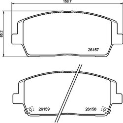 Brake Pad Set BREMBO P30116 OE Ref 58101S1A85