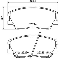 Brake Pad Set BREMBO P30121E OE Ref 58101J2A10