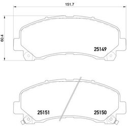 Brake Pad Set BREMBO P34007 OE Ref 8979475710