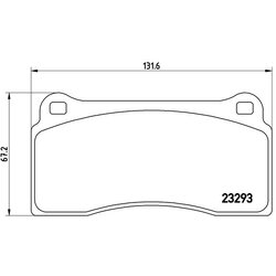 Brake Pad Set BREMBO P36018 OE Ref MXD1550AA