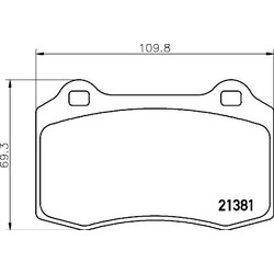 Brake Pad Set BREMBO P36020 OE Ref 1619607480