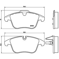 Brake Pad Set BREMBO P36022 OE Ref C2C27290