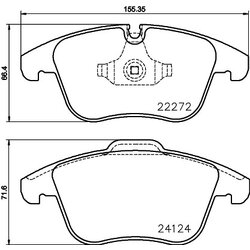 Brake Pad Set BREMBO P36030 OE Ref T4N9759