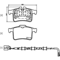 Brake Pad Set BREMBO P36034 OE Ref C2P25493