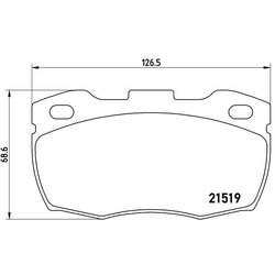 Brake Pad Set BREMBO P44015 OE Ref SFP000260