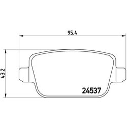 Brake Pad Set BREMBO P44017 OE Ref 30794553