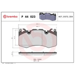 Brake Pad Set BREMBO P44023 OE Ref LR020362