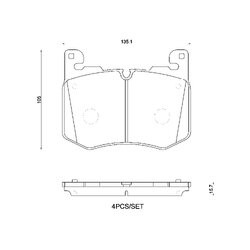 Brake Pad Set BREMBO P44030 OE Ref T4A32804