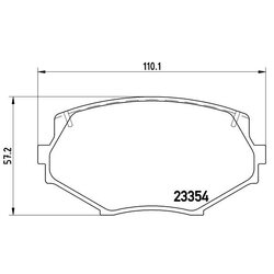 Brake Pad Set BREMBO P49020 OE Ref N0Y33323Z