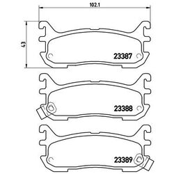 Brake Pad Set BREMBO P49021 OE Ref F7CZ2200AA