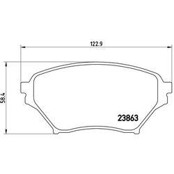 Brake Pad Set BREMBO P49029 OE Ref N0Y93323Z
