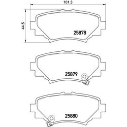 Brake Pad Set BREMBO P49049 OE Ref B4Y02648ZB