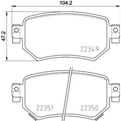Brake Pad Set BREMBO P49059 OE Ref GMY02643Z