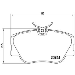 Brake Pad Set BREMBO P50008 OE Ref 0004209920
