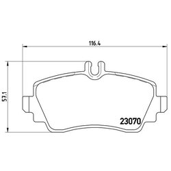 Brake Pad Set BREMBO P50036 OE Ref 1684201220