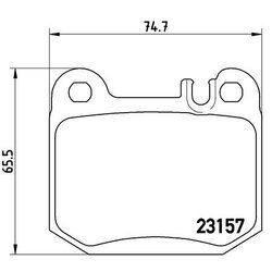 Brake Pad Set BREMBO P50043 OE Ref 163420072037