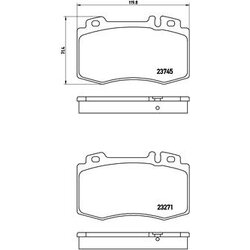 Brake Pad Set BREMBO P50053 OE Ref 0004208404
