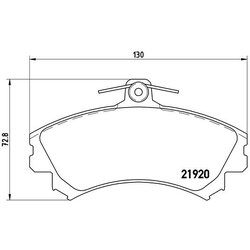 Brake Pad Set BREMBO P50055 OE Ref MFR97717
