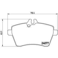 Brake Pad Set BREMBO P50056 OE Ref 1694200720