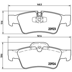 Brake Pad Set BREMBO P50064 OE Ref 0084205320