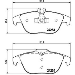 Brake Pad Set BREMBO P50068X OE Ref 0054204220