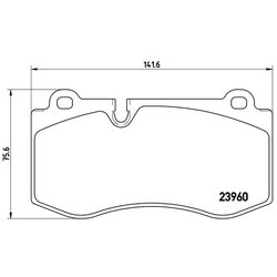 Brake Pad Set BREMBO P50074 OE Ref 0044206220